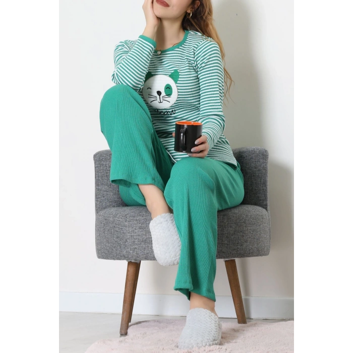 Kaşkorse Pijama Takımı Yeşil - 52141.1567.