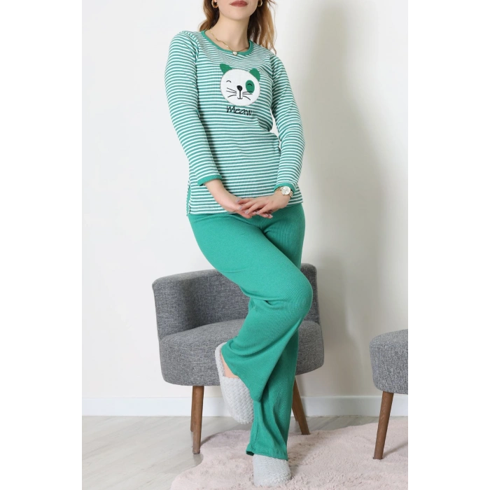 Kaşkorse Pijama Takımı Yeşil - 52141.1567.