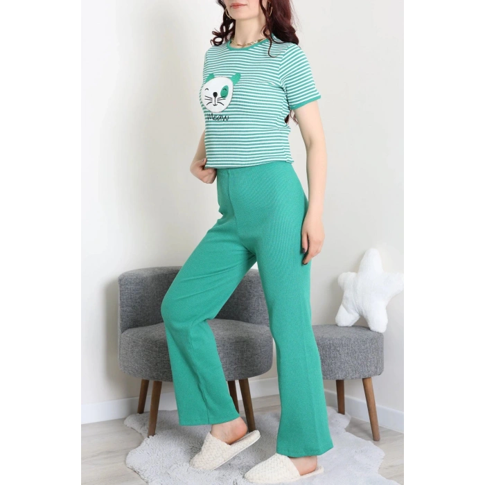Kaşkorse Pijama Takımı Yeşil - 52221.1567.