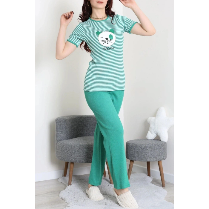Kaşkorse Pijama Takımı Yeşil - 52221.1567.