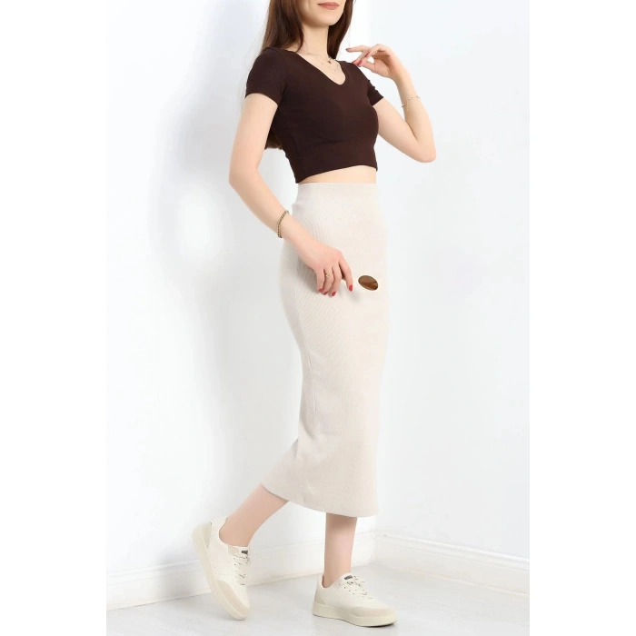 Kaşkorse Yırtmaçlı Etek Taş - 90329.1567.