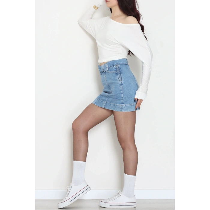 Kayık Yaka Viskon Body Ekru - 42777.599.