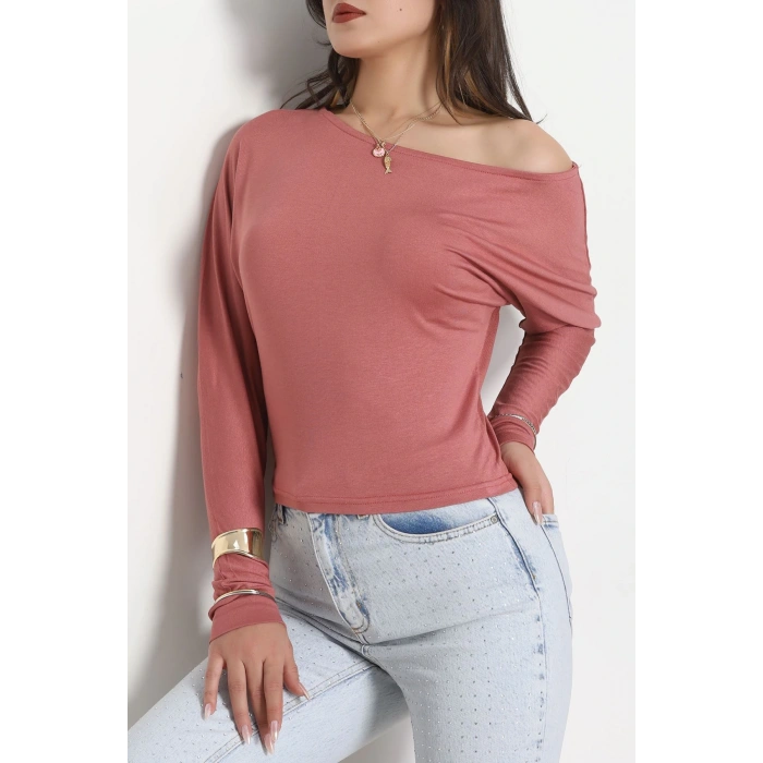 Kayık Yaka Viskon Body Gülkurusu - 42777.599.