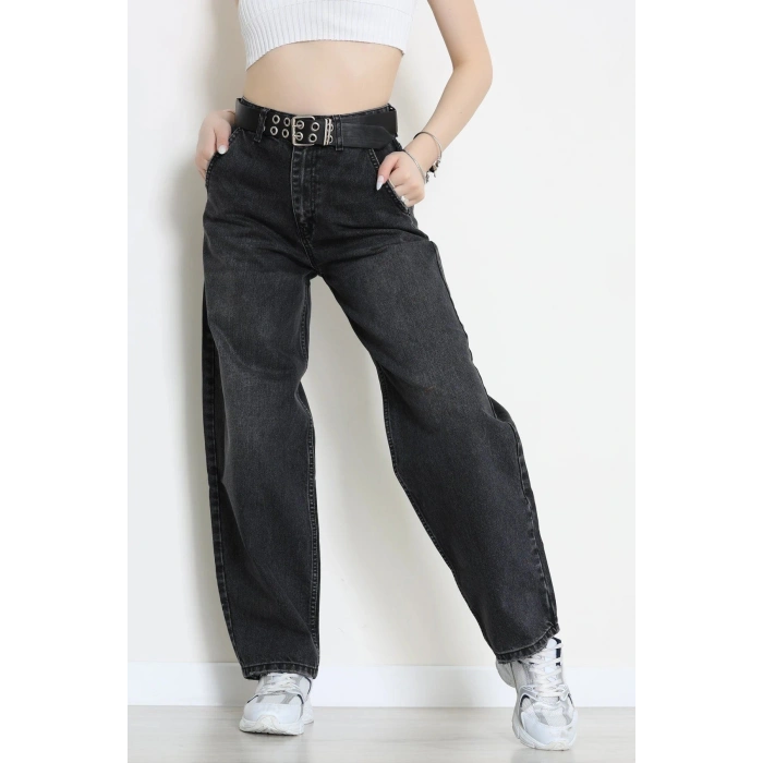 Kemerli Baggy Kot Pantolon Füme - 3119971.1968.