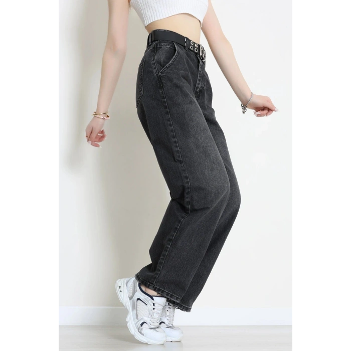 Kemerli Baggy Kot Pantolon Füme - 3119971.1968.
