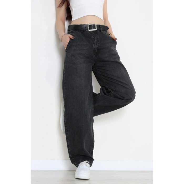 Kemerli Baggy Kot Pantolon Füme - 3171002.1968.