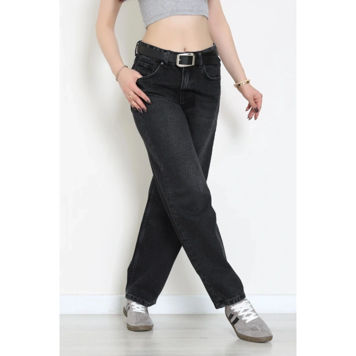 Kemerli Baggy Kot Pantolon Füme - 3182008.1968.