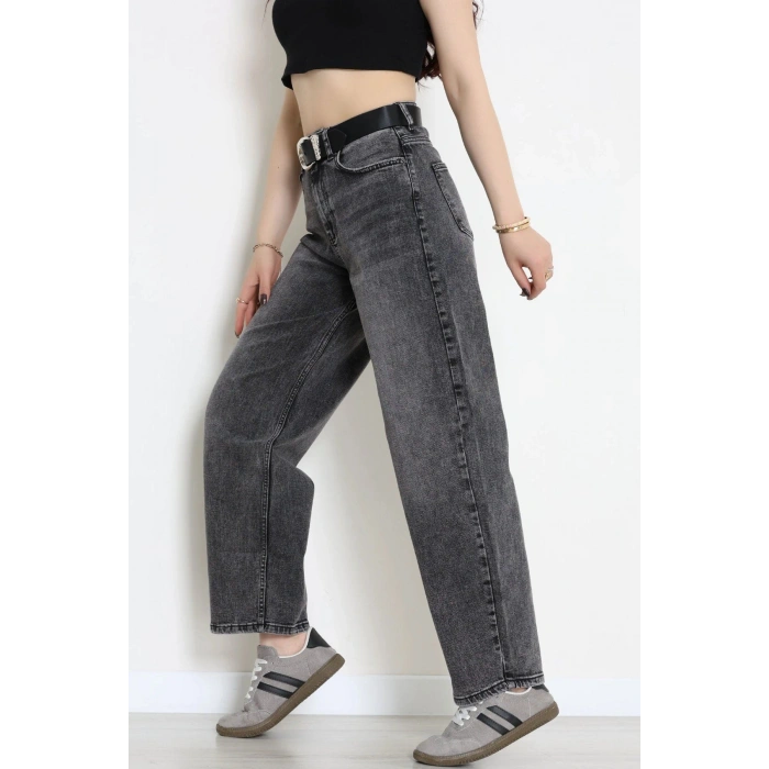 Kemerli Baggy Kot Pantolon Gray - 3121974.1968.