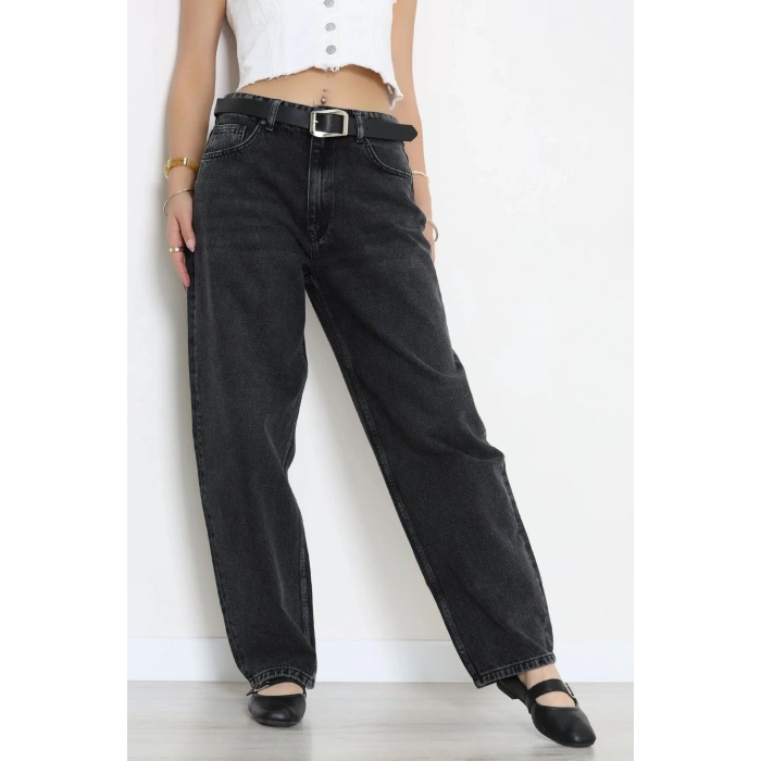 Kemerli Baggy Kot Pantolon Koyugri - 3182008.1968.