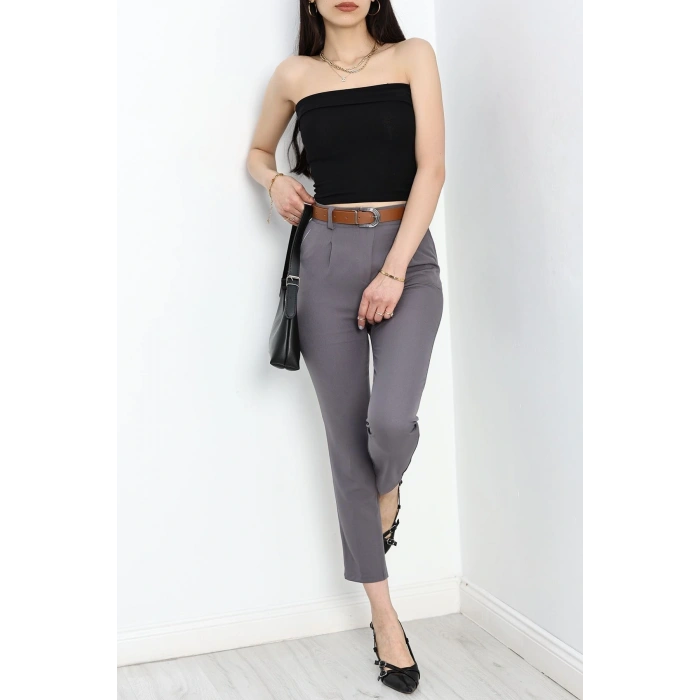 Kemerli Double Pantolon Antrasit - 40090.683.