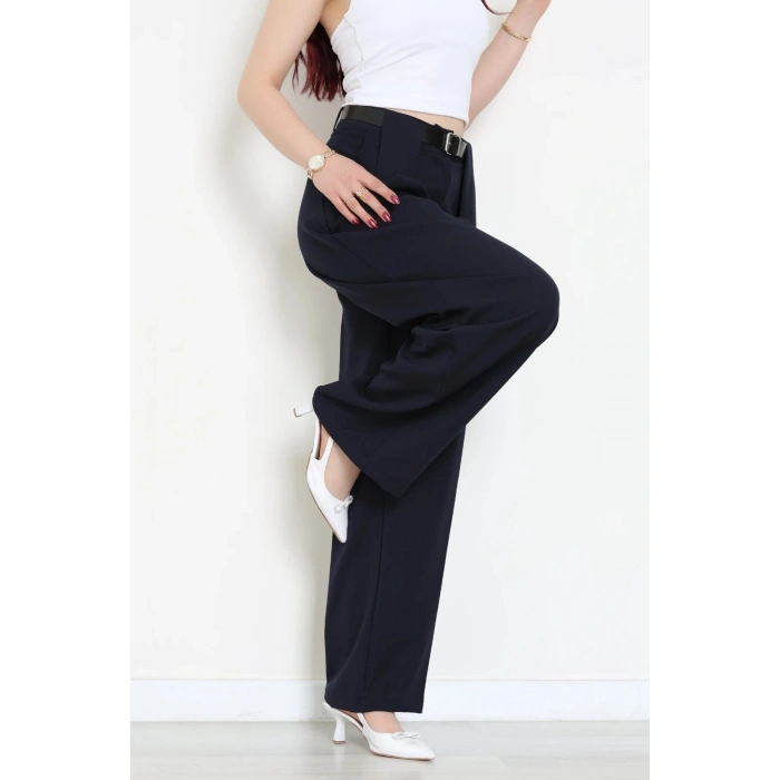 Kemerli Pantolon Lacivert - 4202.1247.