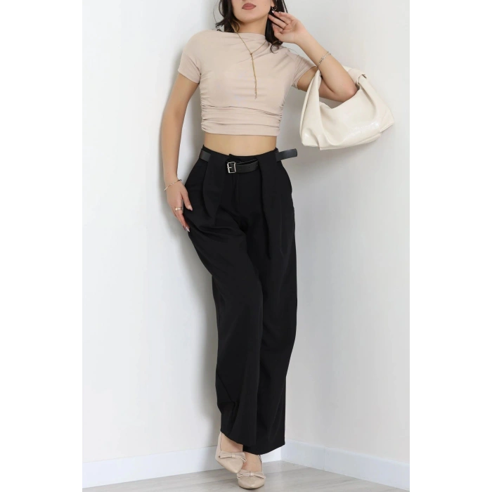 Kemerli Pantolon Siyah - 4202.1247.