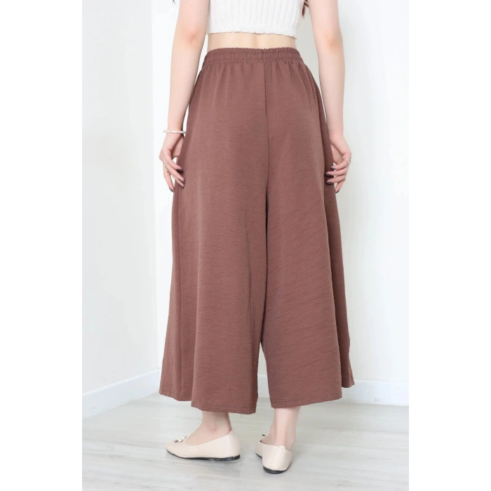 Keten Görünümlü Etek Pantolon Açıkkahve - 80872.147.