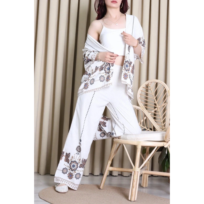 Keten Kimono Takım Taş - 7139.1437.
