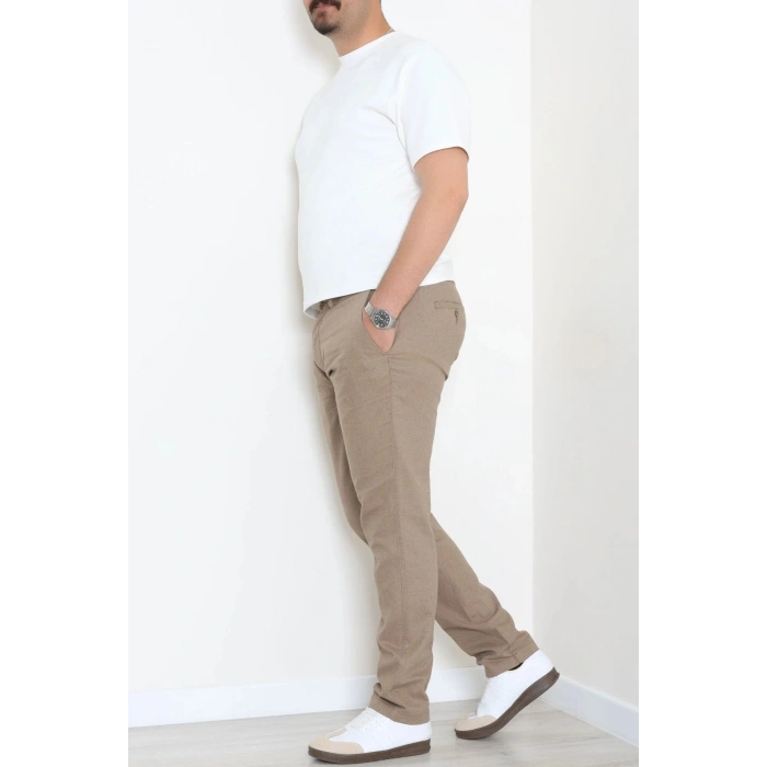 Keten Regular Fit Erkek Pantolon Açıkkahve - 71613.2166.