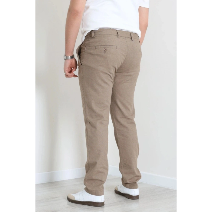 Keten Regular Fit Erkek Pantolon Açıkkahve - 71613.2166.