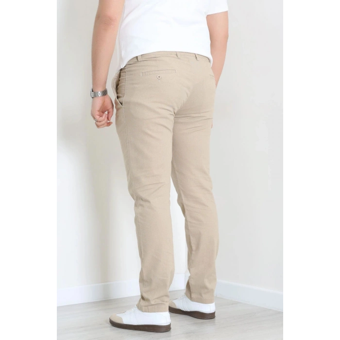Keten Regular Fit Erkek Pantolon Bej - 71613.2166.