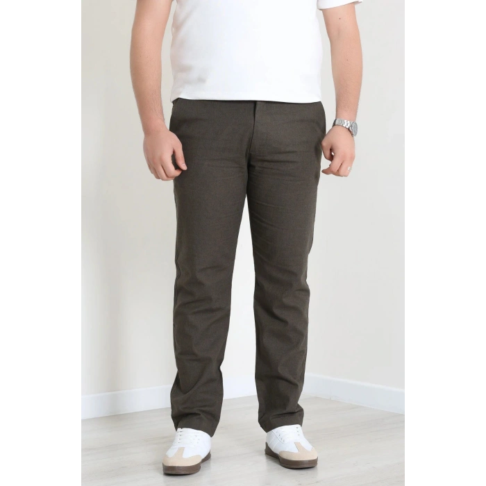 Keten Regular Fit Erkek Pantolon Haki - 71613.2166.