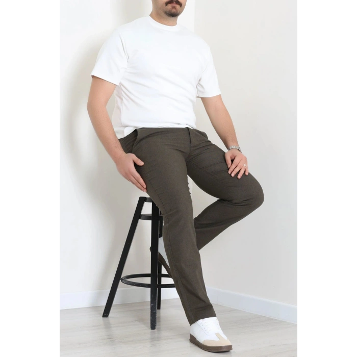 Keten Regular Fit Erkek Pantolon Haki - 71613.2166.