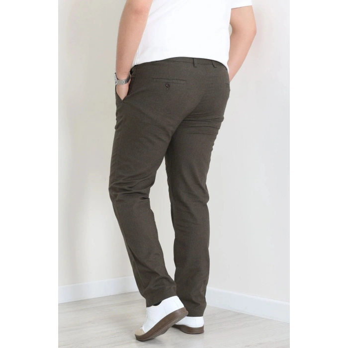 Keten Regular Fit Erkek Pantolon Haki - 71613.2166.