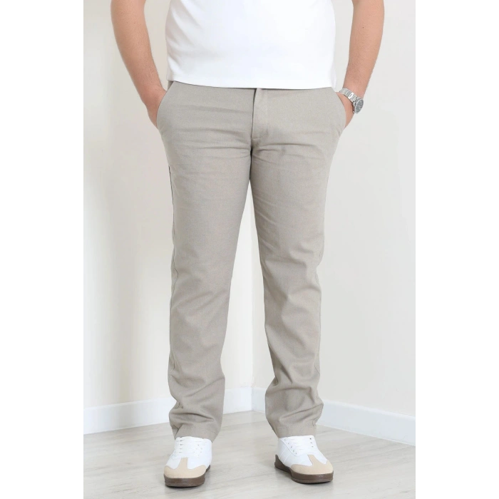 Keten Regular Fit Erkek Pantolon Taş - 71613.2166.