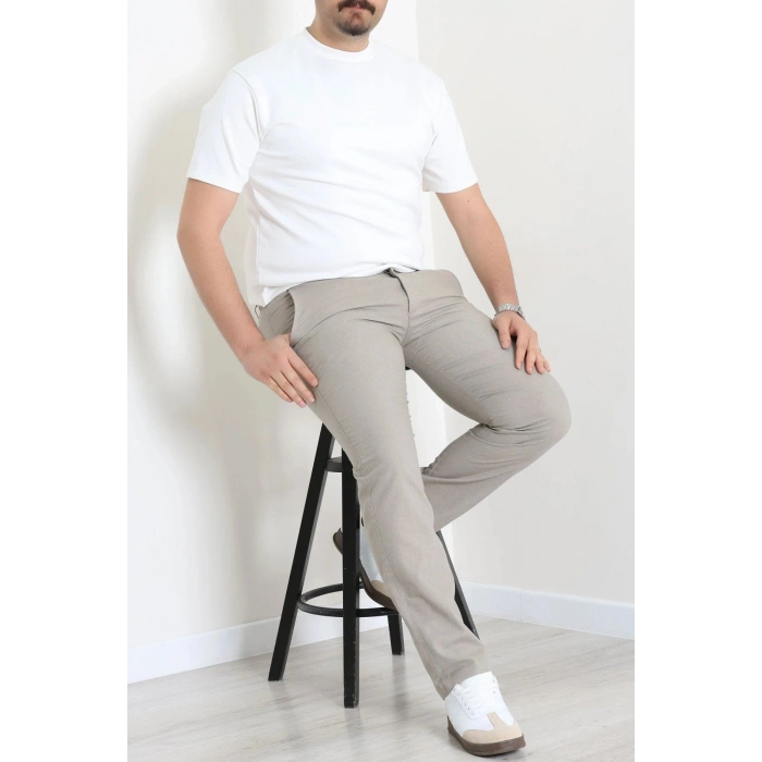Keten Regular Fit Erkek Pantolon Taş - 71613.2166.