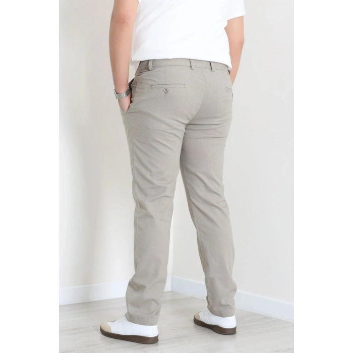 Keten Regular Fit Erkek Pantolon Taş - 71613.2166.