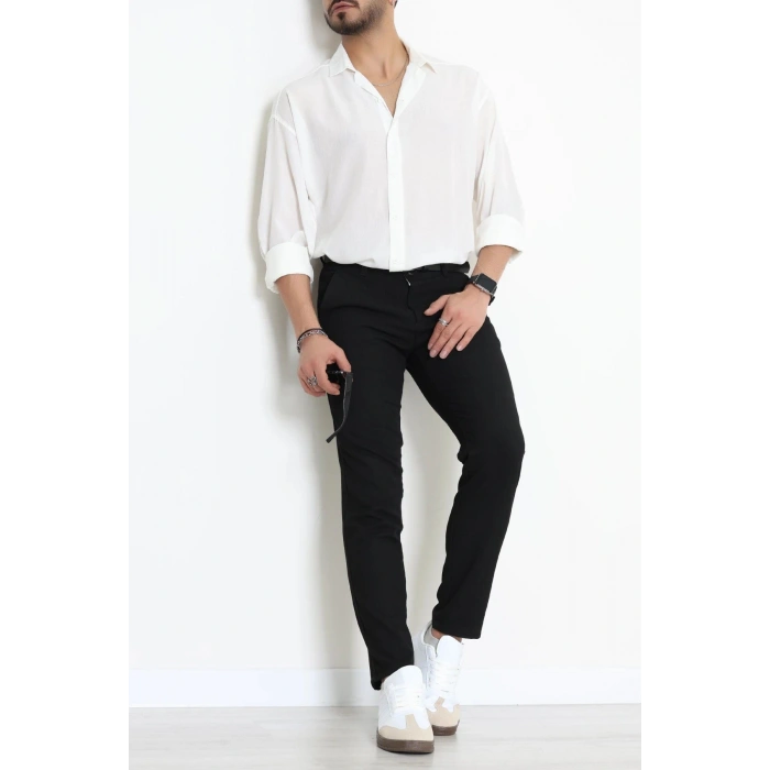 Kırınkıl Oversize Erkek Gömlek Ekru - 71095.1947.