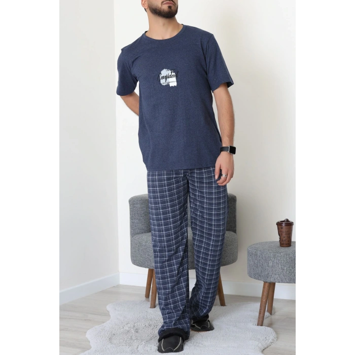 Kısa Kollu Süprem Erkek Pijama Takımı Lacivert - 42787.1961.