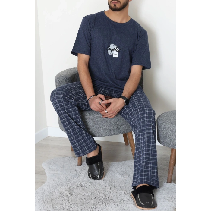 Kısa Kollu Süprem Erkek Pijama Takımı Lacivert - 42787.1961.