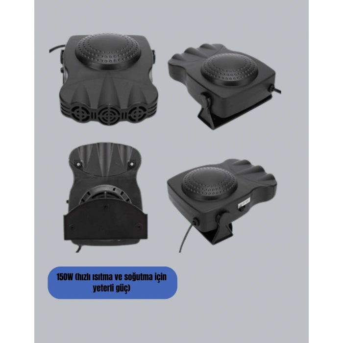 Kışın Isıtıcı Yazın Soğutucu Araç Fanı