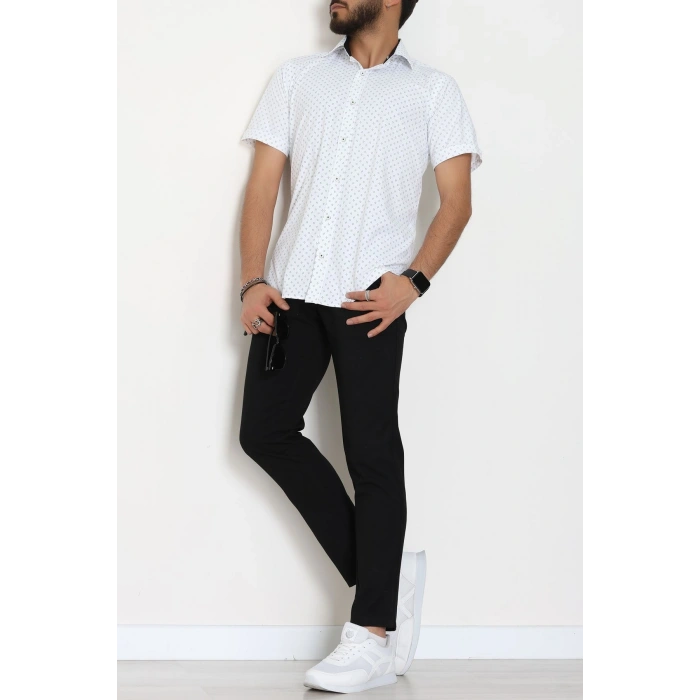 Klasik Pamuklu Erkek Desenli Gömlek Beyazdesenli - 70879.1970.