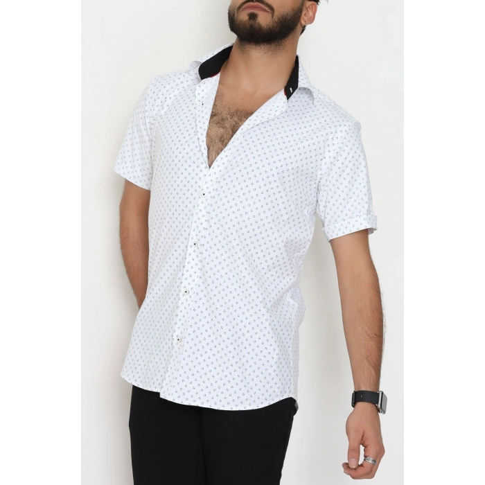 Klasik Pamuklu Erkek Desenli Gömlek Beyazdesenli - 70879.1970.