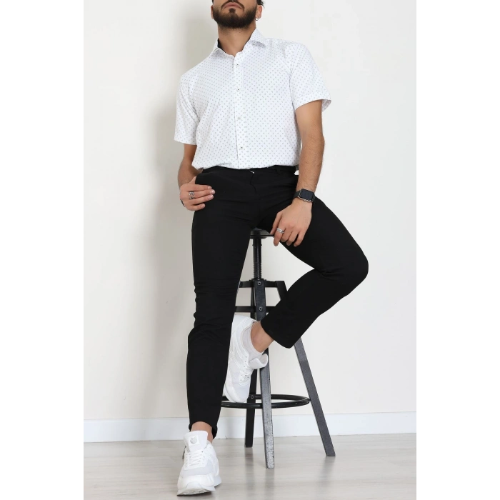 Klasik Pamuklu Erkek Desenli Gömlek Beyazdesenli - 70879.1970.