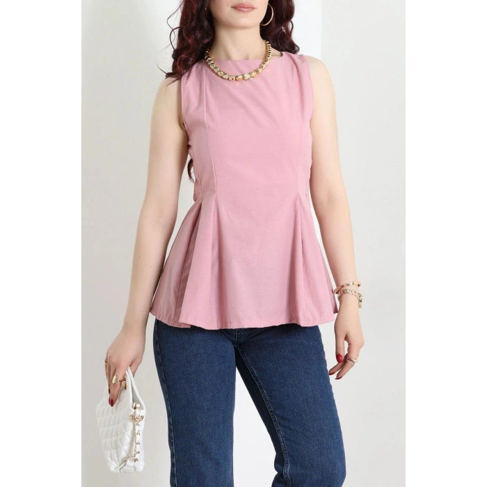 Kloş Kesim Bluz Pembe - 70432.1949.