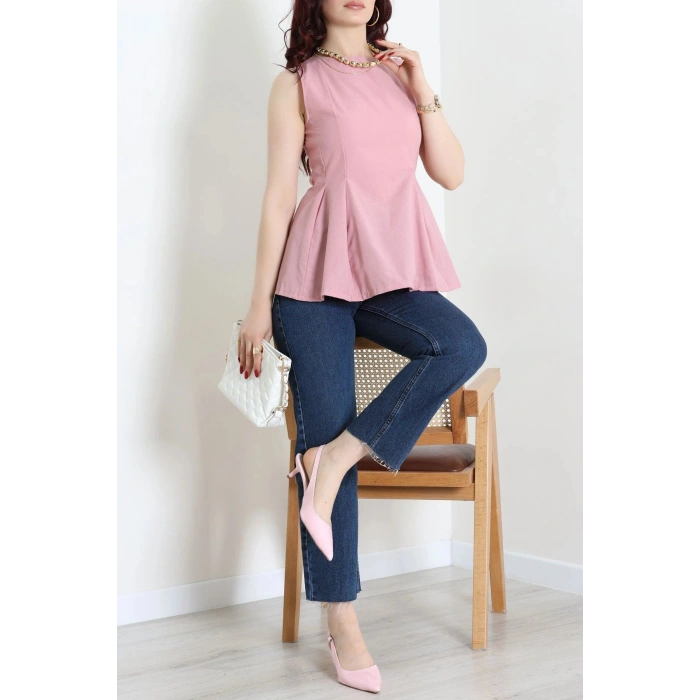 Kloş Kesim Bluz Pembe - 70432.1949.