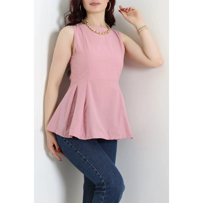 Kloş Kesim Bluz Pembe - 70432.1949.