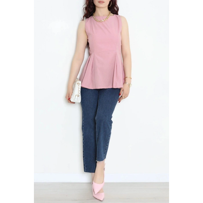Kloş Kesim Bluz Pembe - 70432.1949.