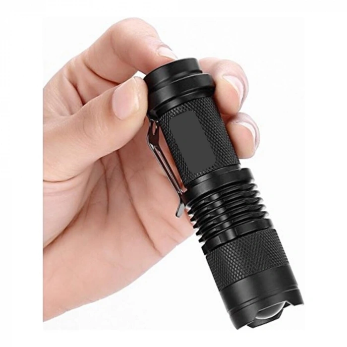 Km-87 Polis Tipi Zoomlu Şarjlı Metal Dağ Kamp Cep Feneri Cree Led 2300 Lumens