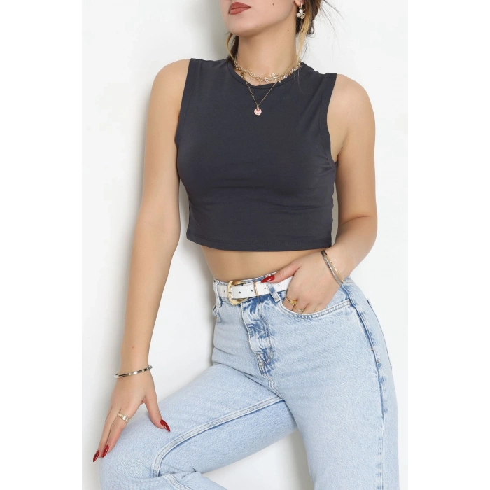 Kolsuz Crop Geniş Atlet Füme - 21755.200.