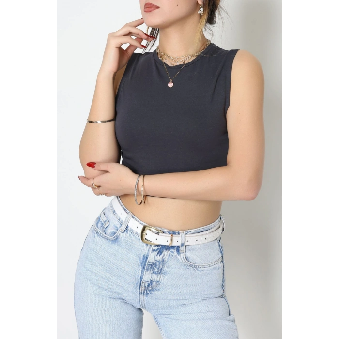 Kolsuz Crop Geniş Atlet Füme - 21755.200.