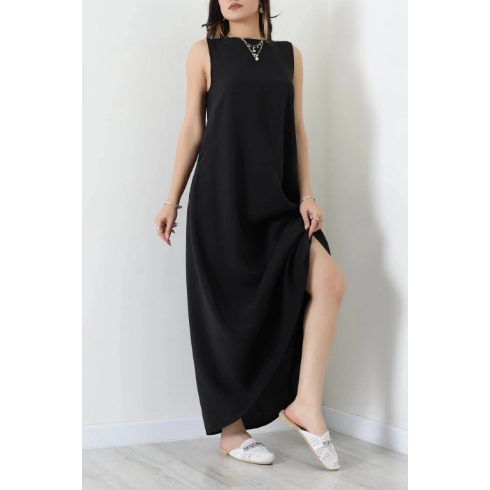 Kolsuz Salaş Modal Elbise Siyah - 80913.1837.
