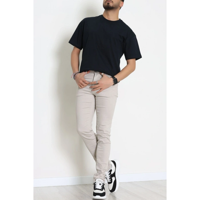 Kompak Penye Ünisex Baskısız Oversize Tişört Laci - 55045.1872.