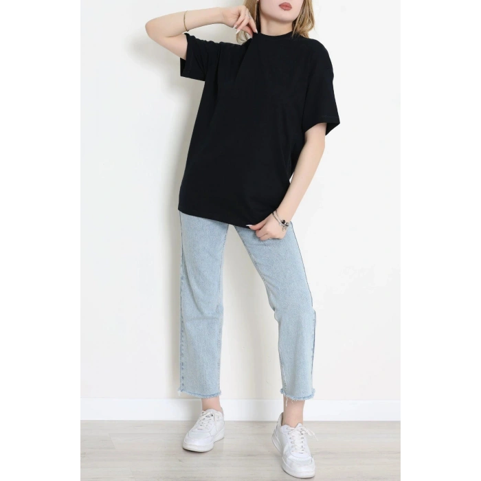 Kompak Penye Ünisex Oversize Tişört Koyulaci - 55045.1872.