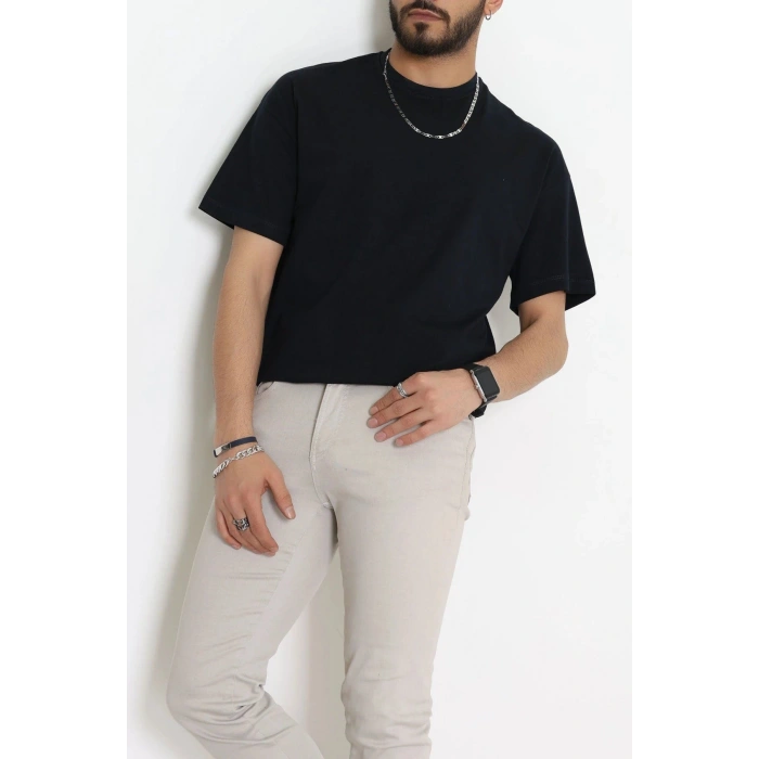 Kompak Penye Ünisex Oversize Tişört Koyulaci - 55045.1872.