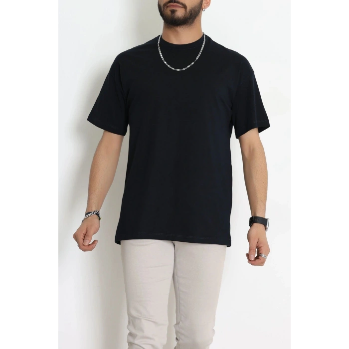 Kompak Penye Ünisex Oversize Tişört Koyulaci - 55045.1872.