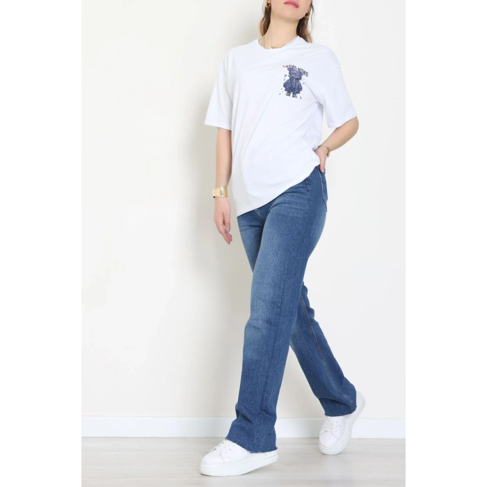 Kompakt Penye Unisex Tişört Beyazlaci - 55064.1872.