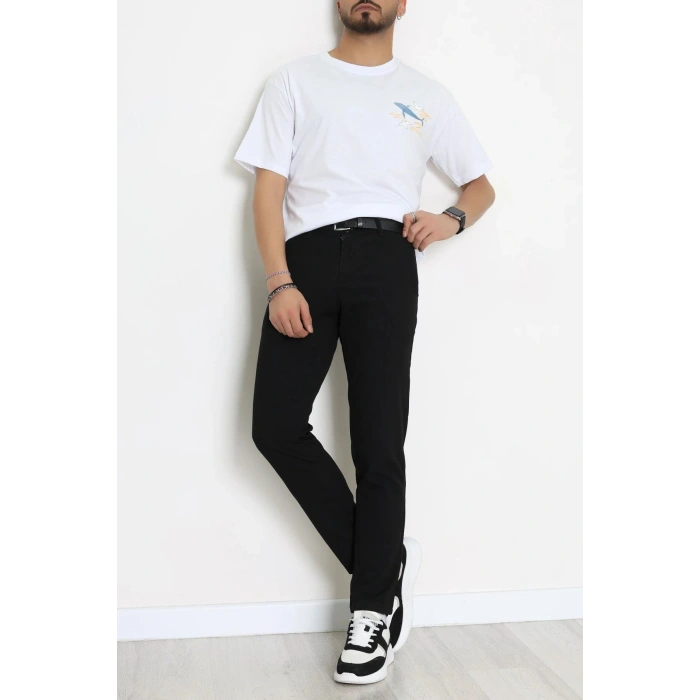 Kompakt Penye Unisex Tişört Beyazmavi - 55064.1872.