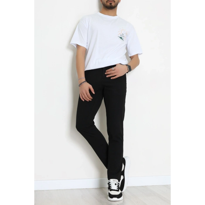 Kompakt Penye Unisex Tişört Beyazzümrüt - 55064.1872.