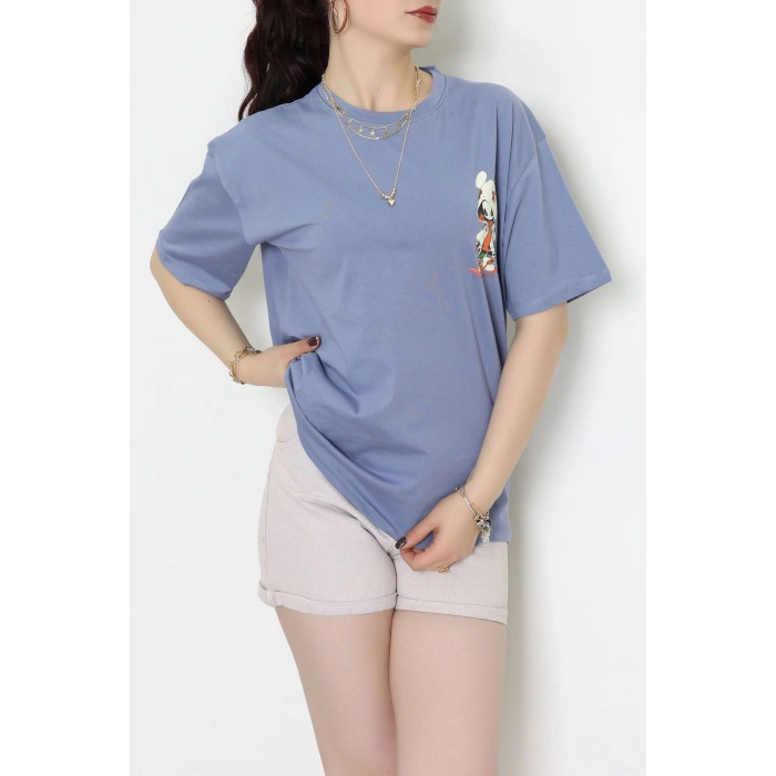 Kompakt Penye Unisex Tişört Boyalıgri - 55064.1872.